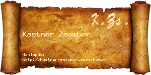 Kastner Zsombor névjegykártya